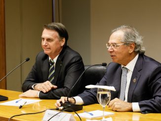 Ministro da Economia, Paulo Guedes, e o Presidente Bolsonaro.