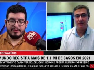 Professor Oscar Bruna-Romero, do Departamento de Microbiologia, Imunologia e Parasitologia (MIP) do Centro de Ciências Biológicas (CCB), em entrevista à Jovem Pan. Foto: Reprodução