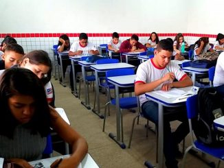 Alunos estudantes na sala de aula da escola. Foto: Secretaria de Educação do Maranhão/Divulgação