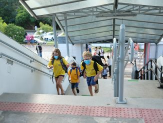 Uso de máscaras na UFSC, Colégio de Aplicação (Foto: Naiara Chaves/Comunicação CA/UFSC)